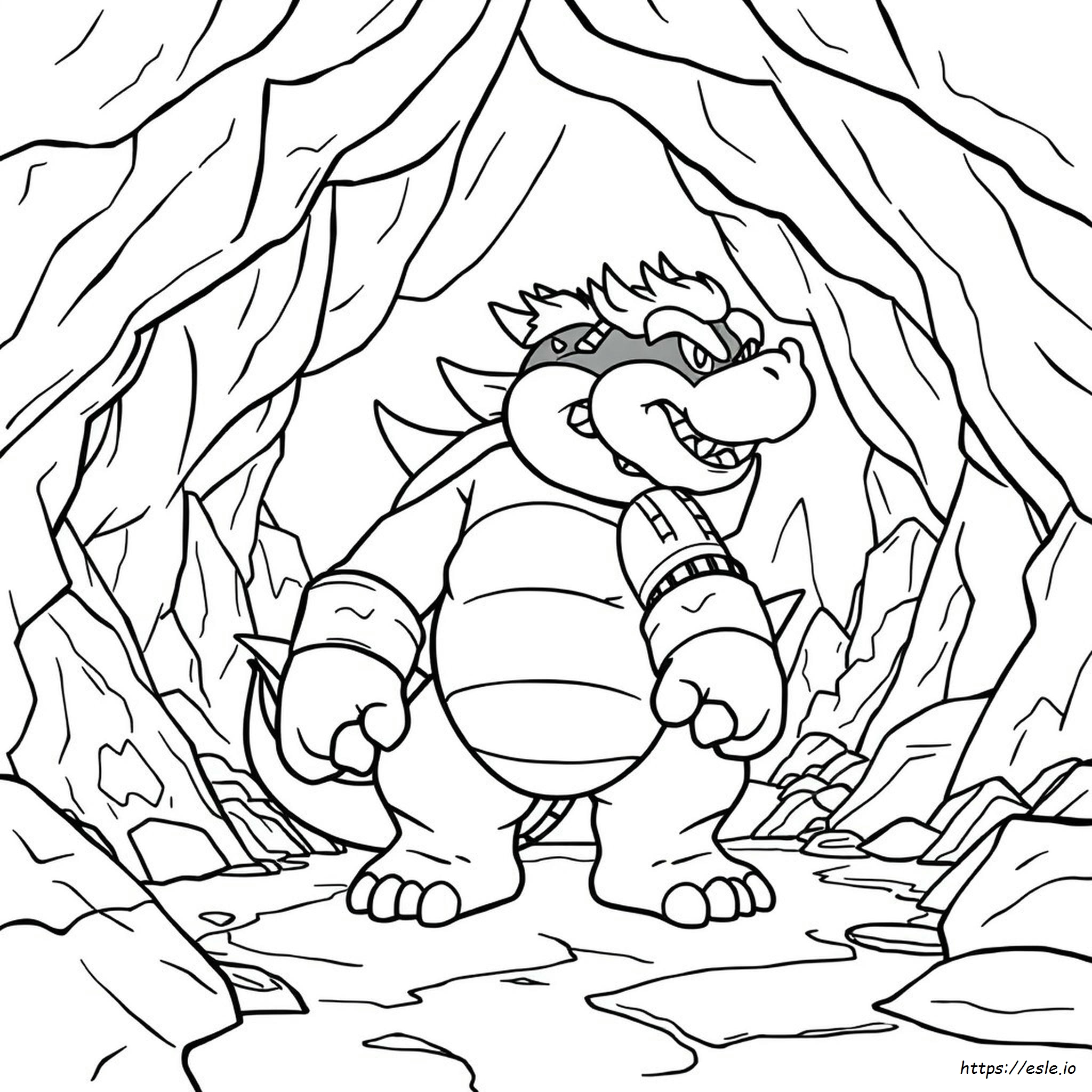 Coloriage Bowser Facile