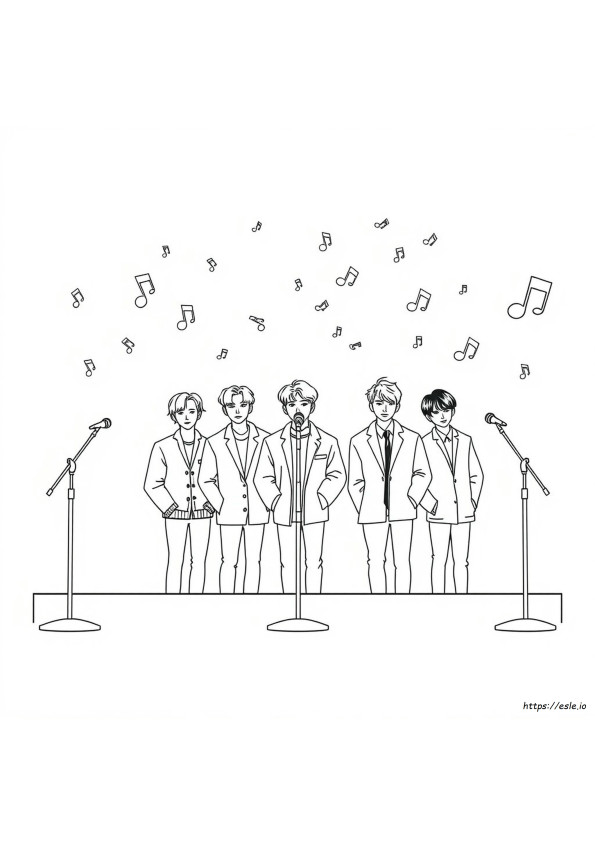 Bts Üyeleri Boyama Sayfaları