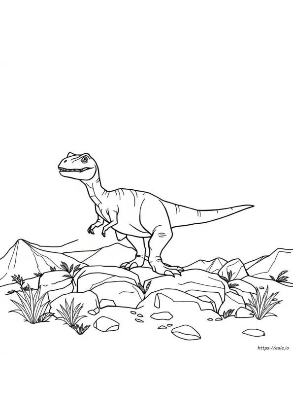 Velociraptor Biru Gambar Mewarnai
