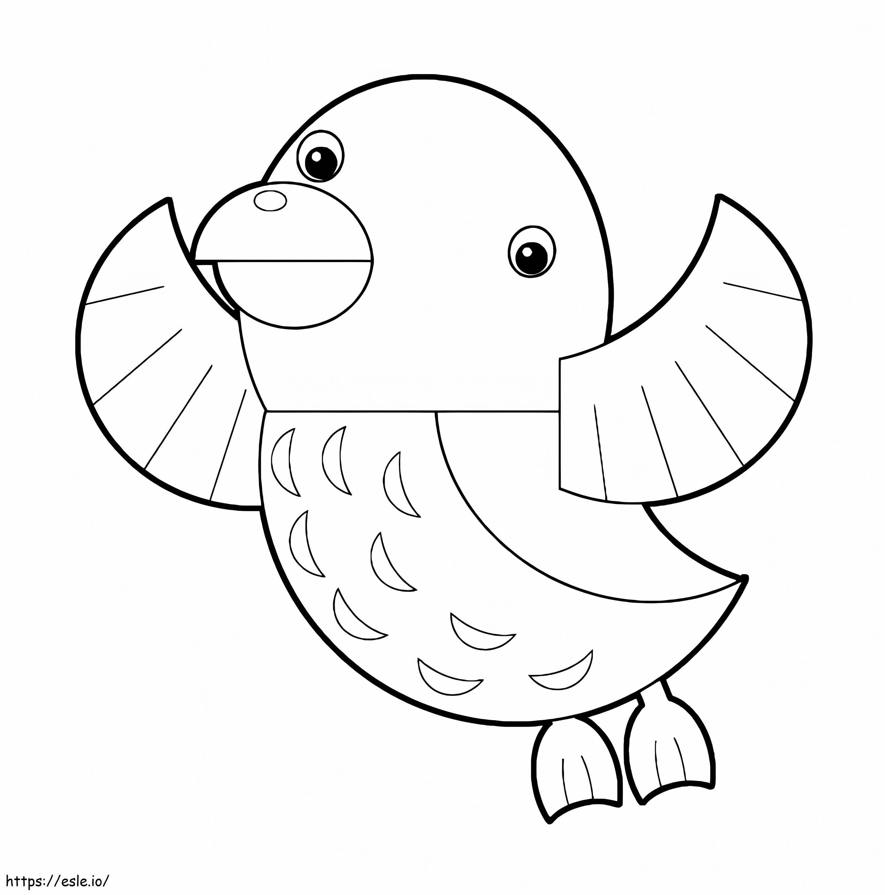 The Cute Auk coloring page