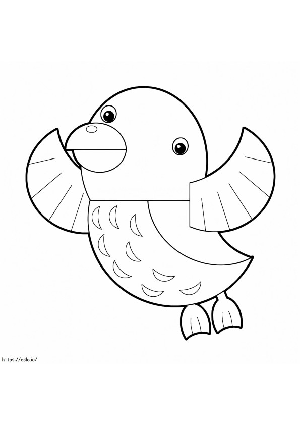 The Cute Auk coloring page