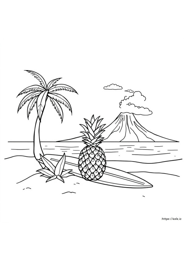 Gambar Mewarnai Hawaii Gratis