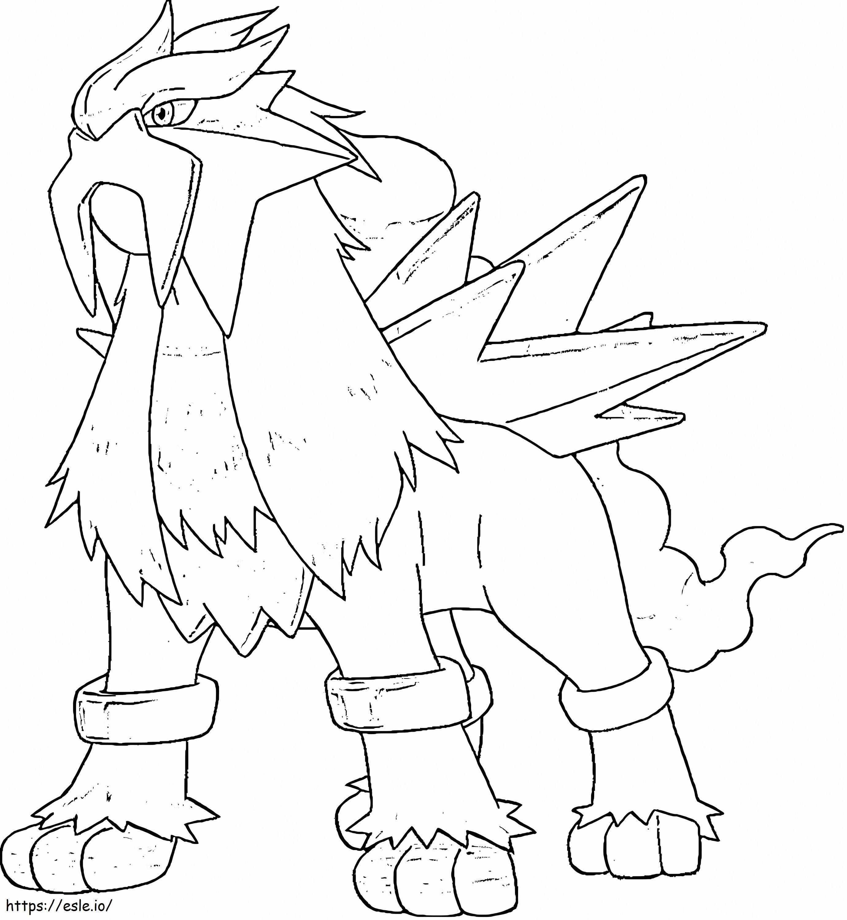 Entei In Legendary Pokemon coloring page