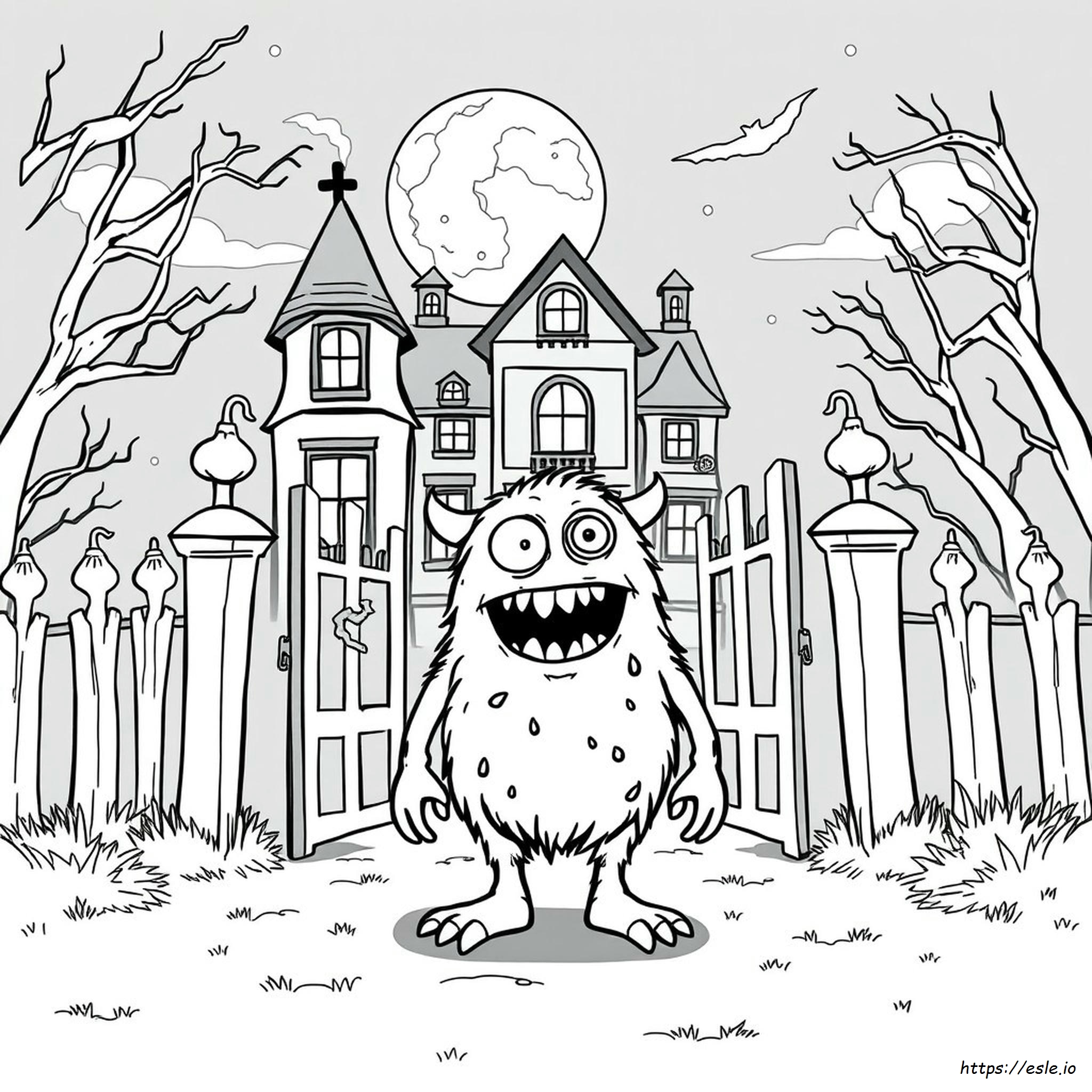M Is For Monster Coloring Page