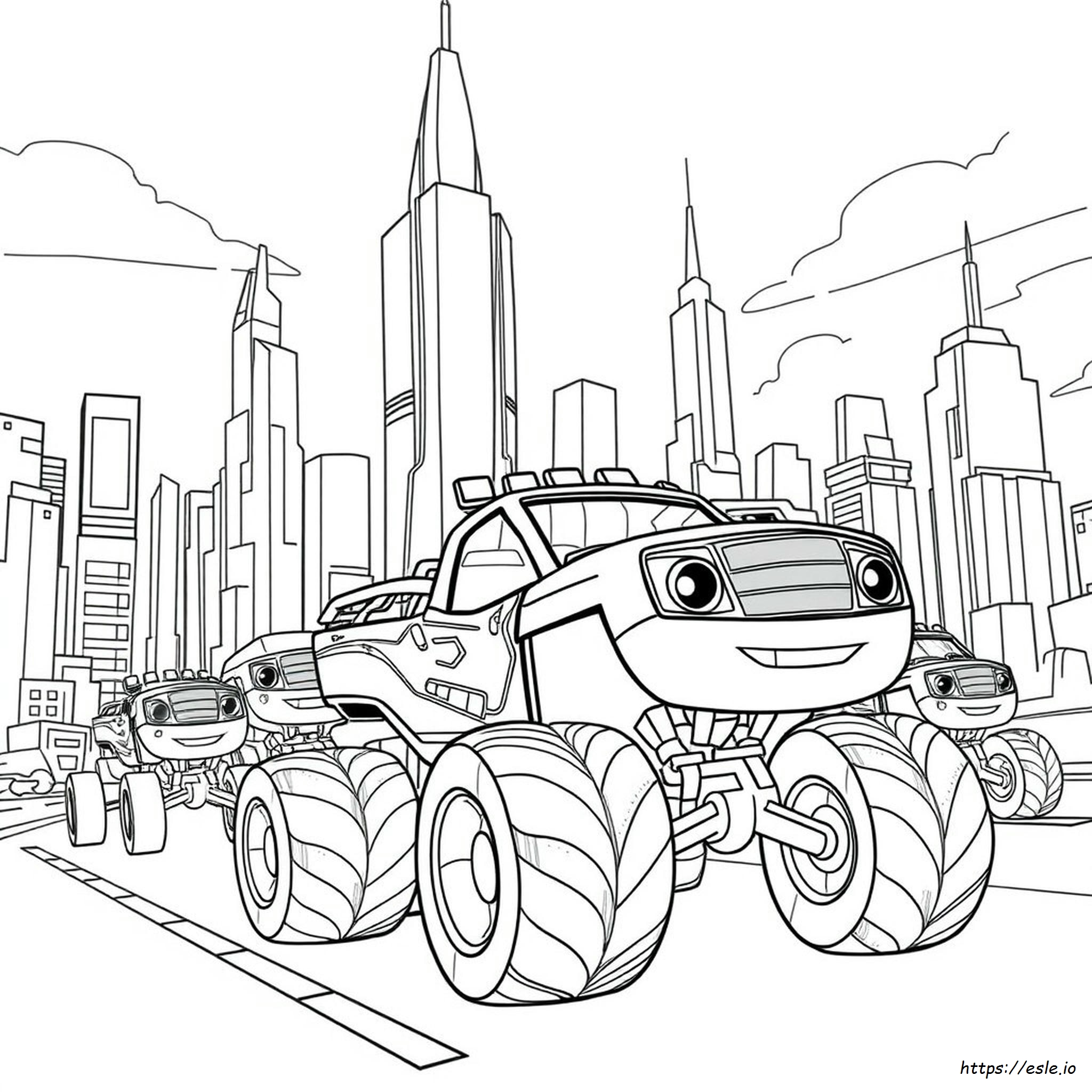 Gratis Blaze En De Monster Machines Kleurplaten kleurplaat