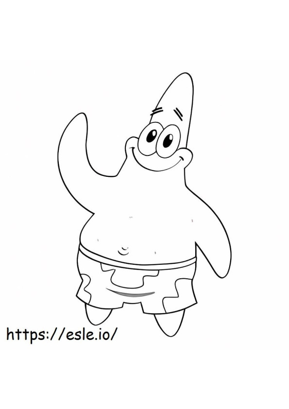 Patrick Star Smiling coloring page