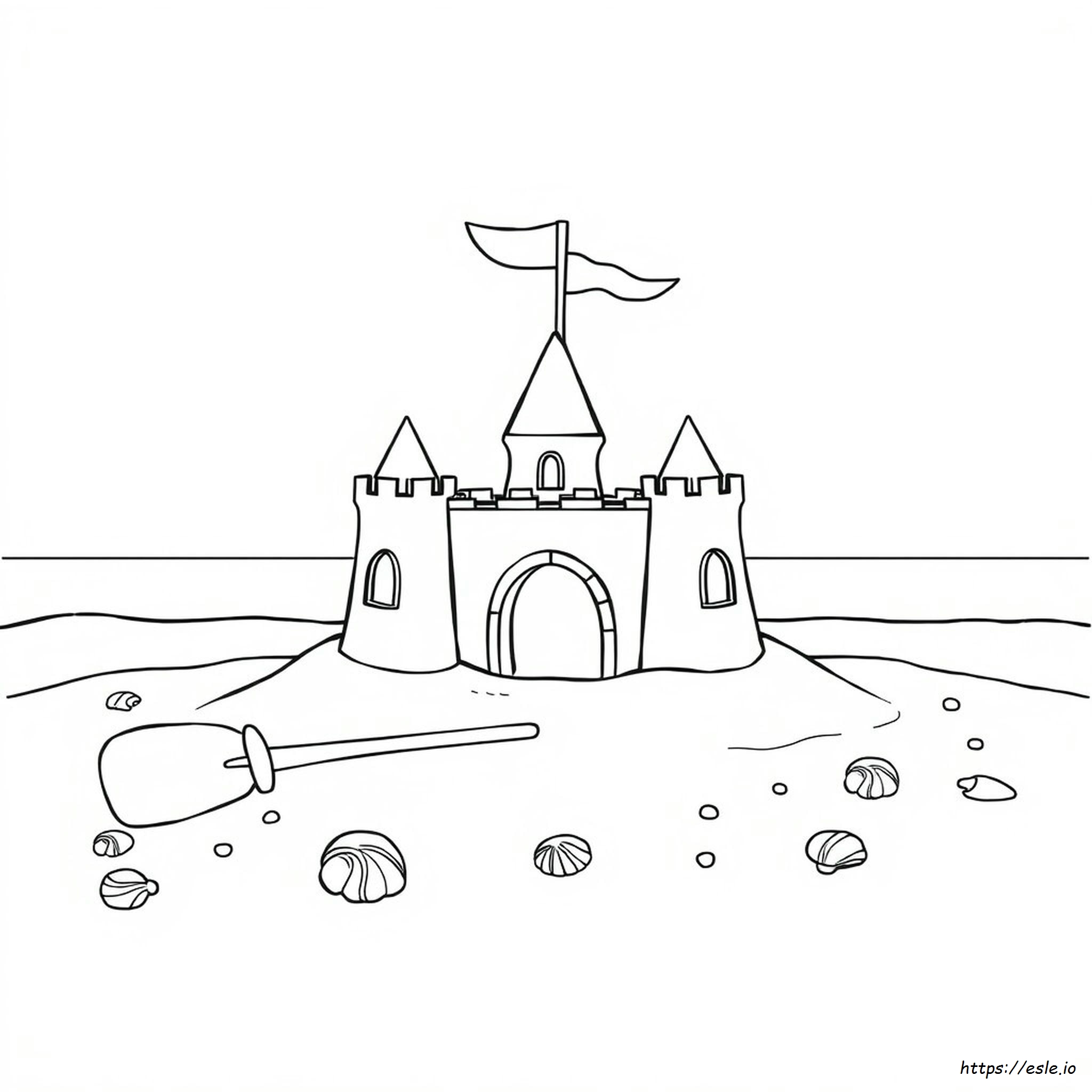 Sand Castle Coloring Page