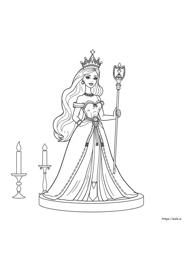 Barbie Regină De Colorat