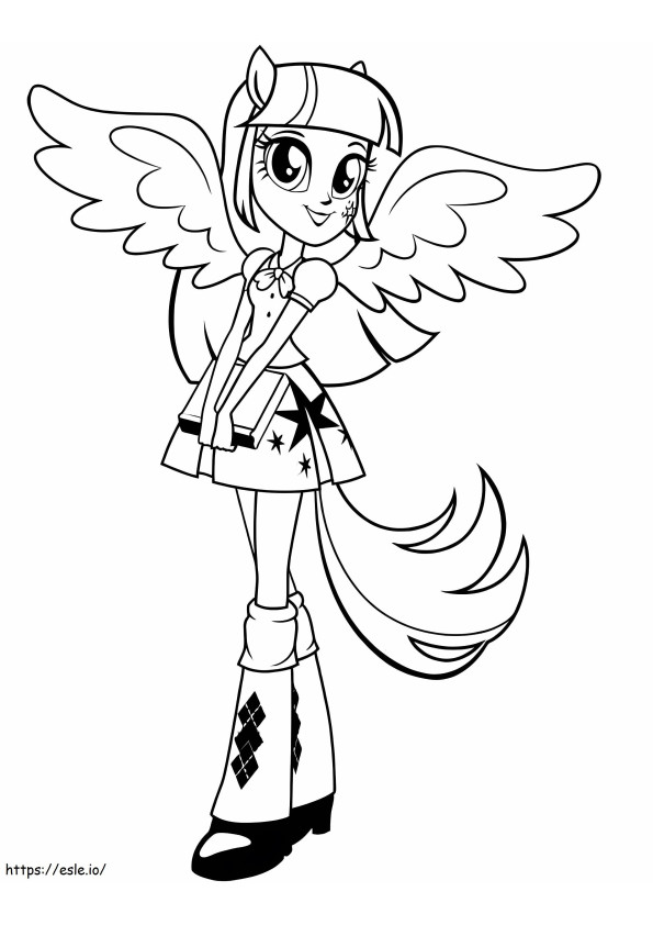 Equestria Girl Twilight Sparkle para colorir