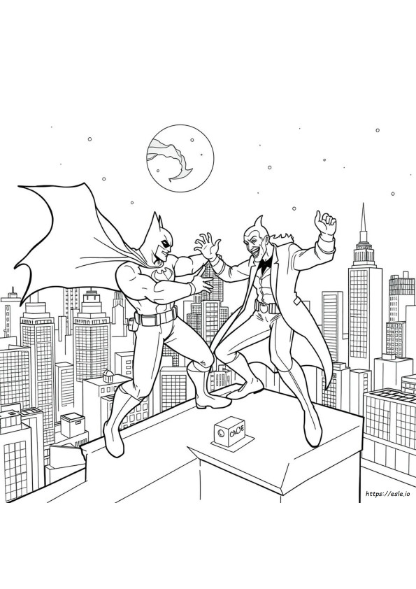Coloriage Batman Contre Joker