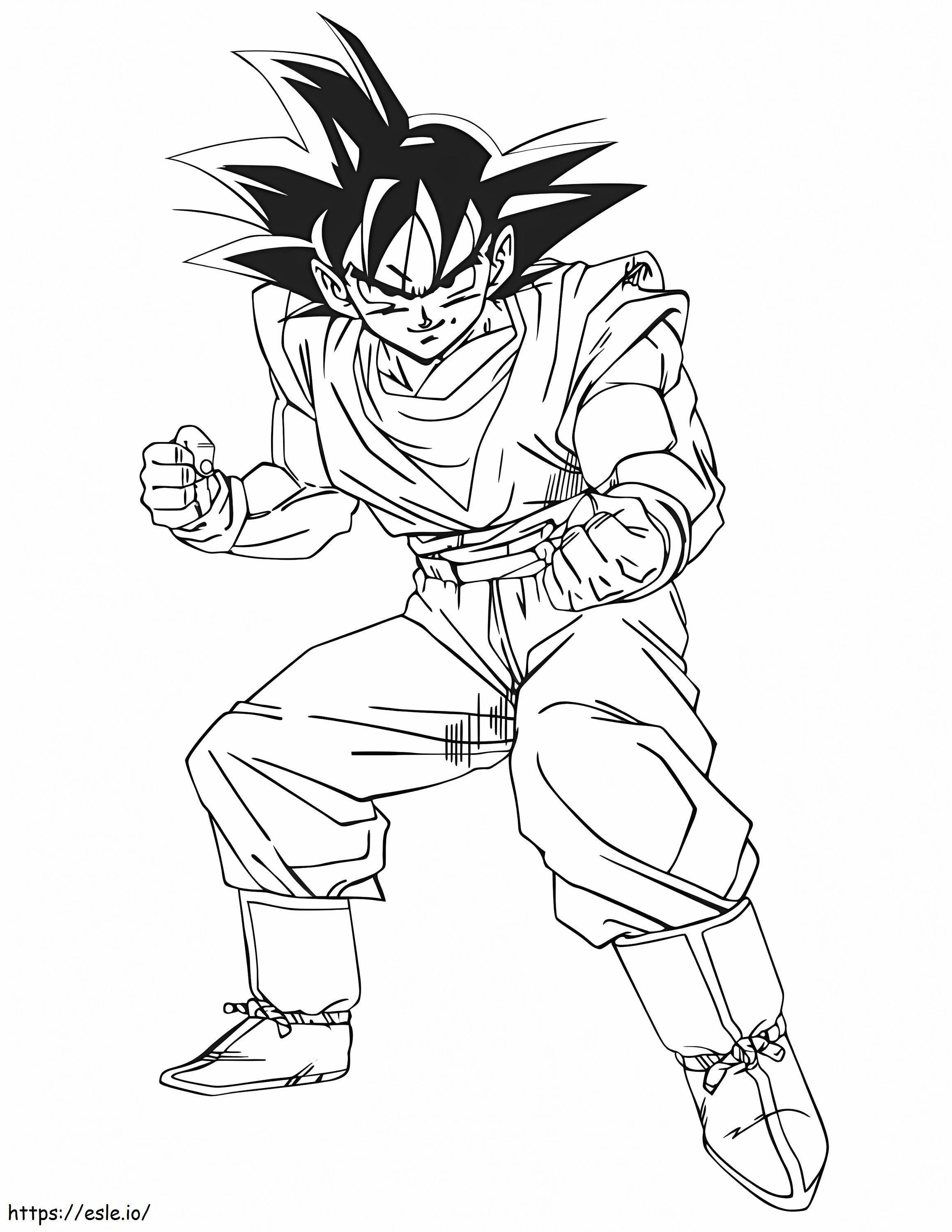 Vapaa Son Goku värityskuva