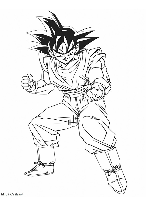 Vapaa Son Goku värityskuva