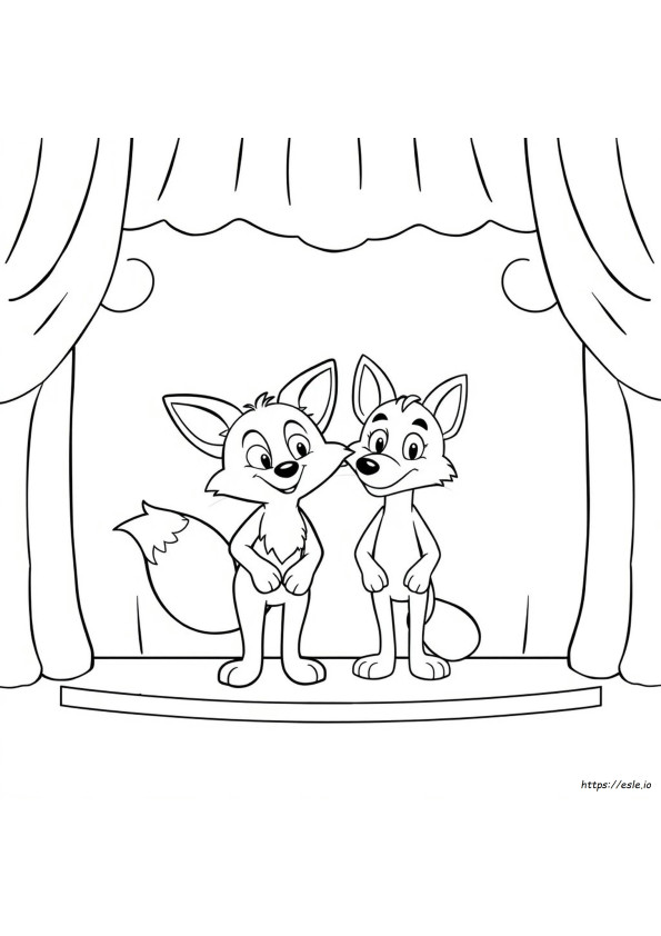 Foxy Ve Mangle Boyama Sayfaları