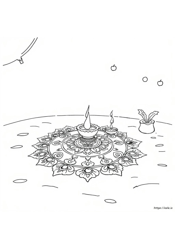 Rangoli Coloring Sheets