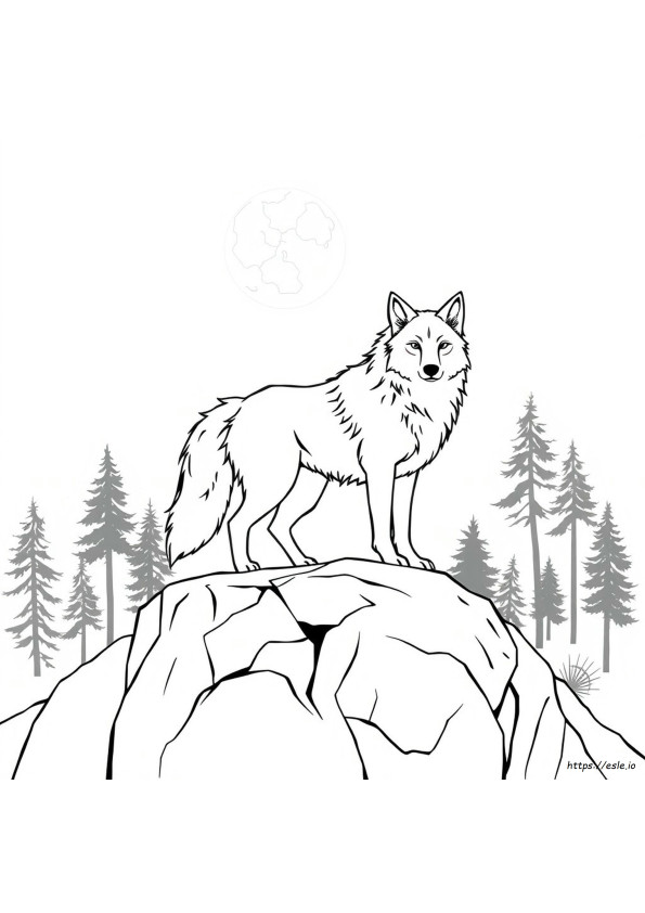 Coloriage Loup Anime