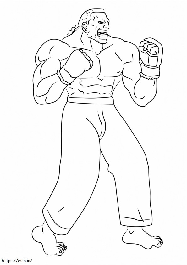 Dee Jay din Street Fighter de colorat