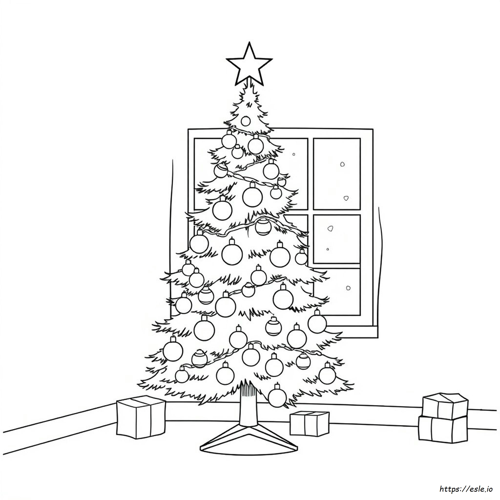 Christmas Tree For Colouring Printable