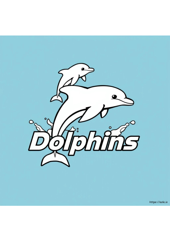 Kolorowanka Z Logo Delfinów