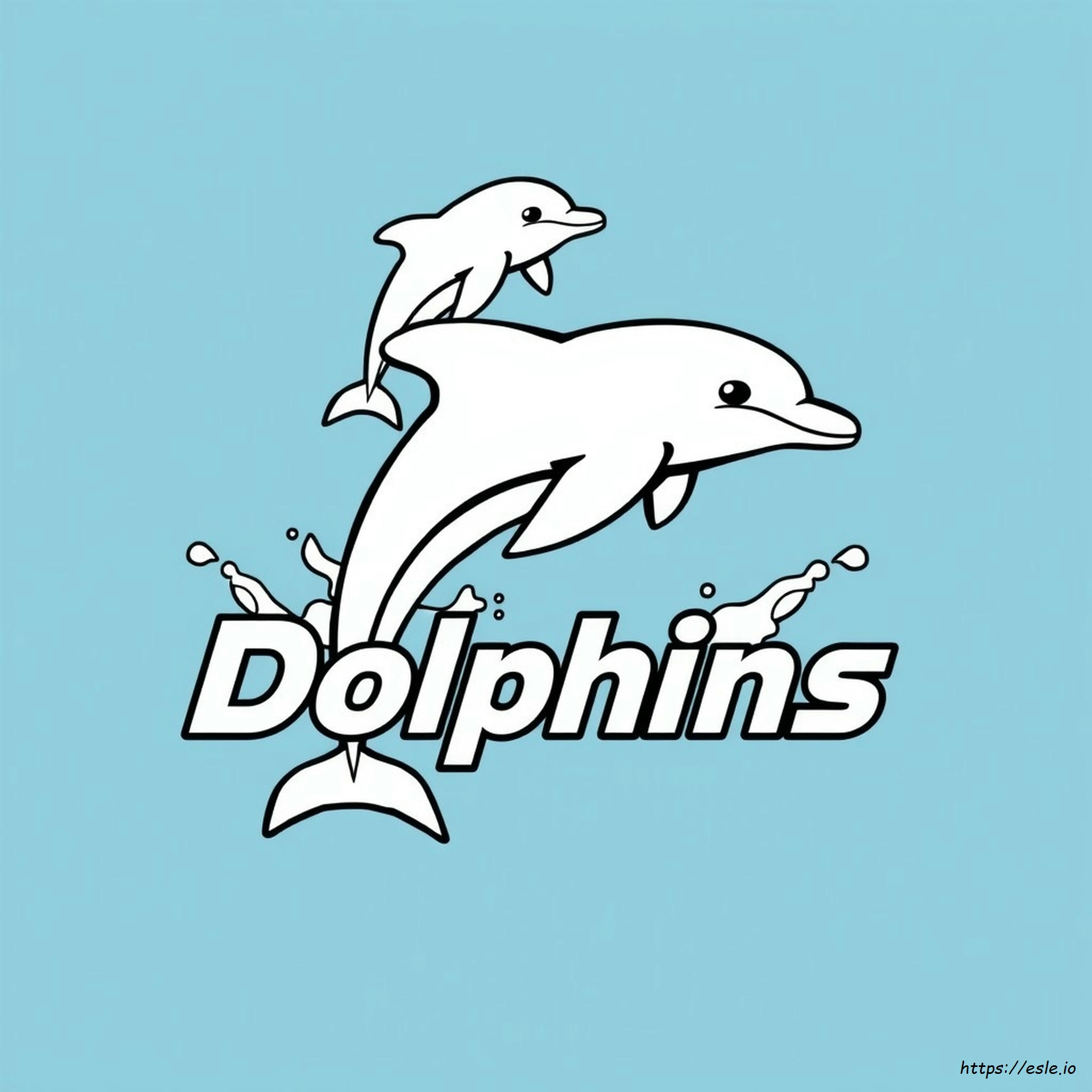 Dolfijnen Logo Kleurplaat kleurplaat