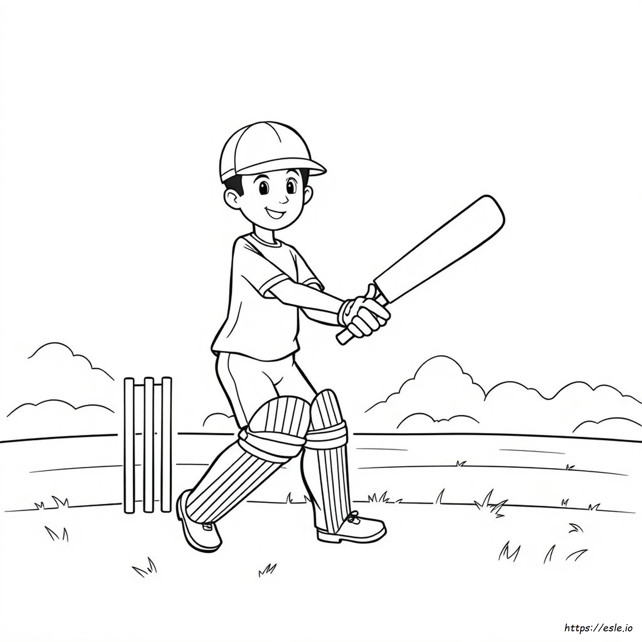 Cricket Bat Colouring Pages