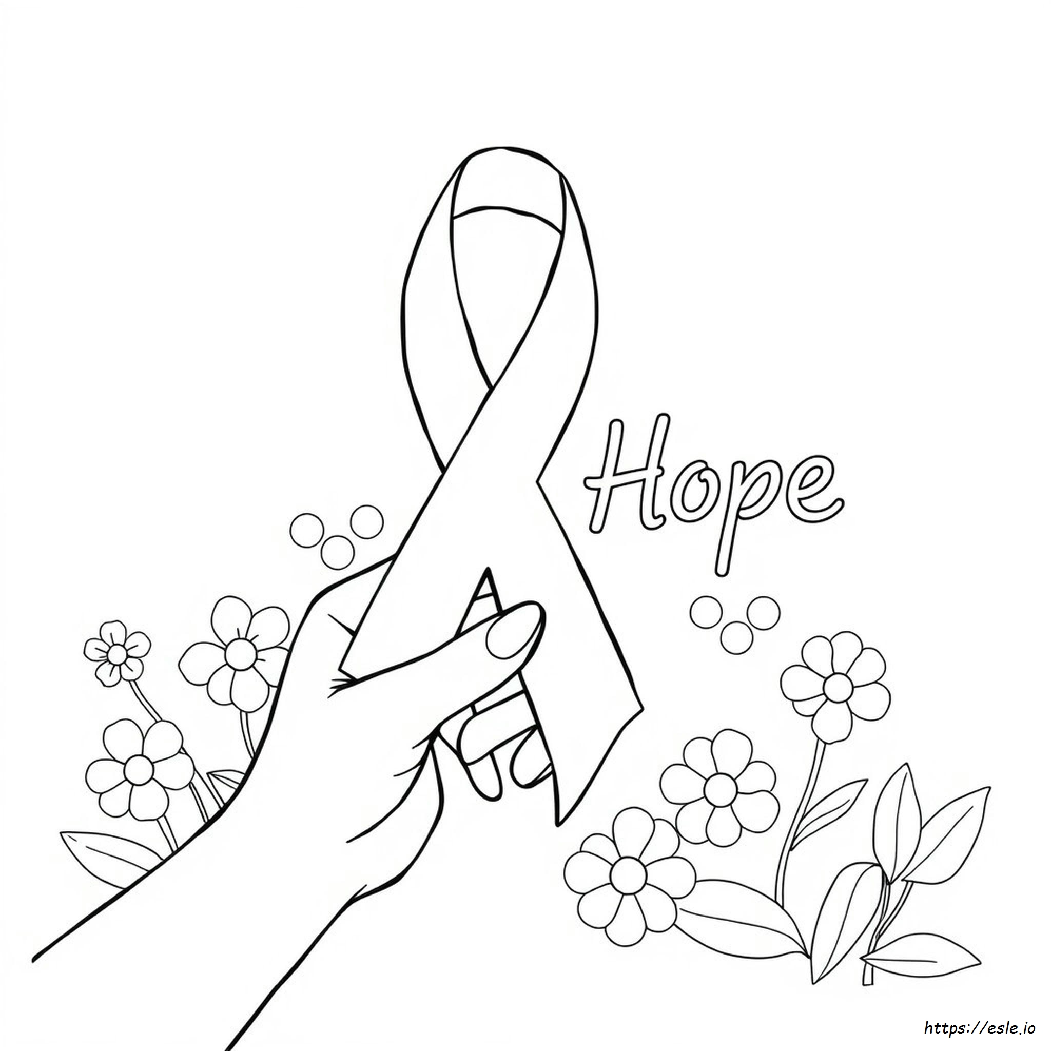 Breast Cancer Ribbon Coloring Sheet Printable
