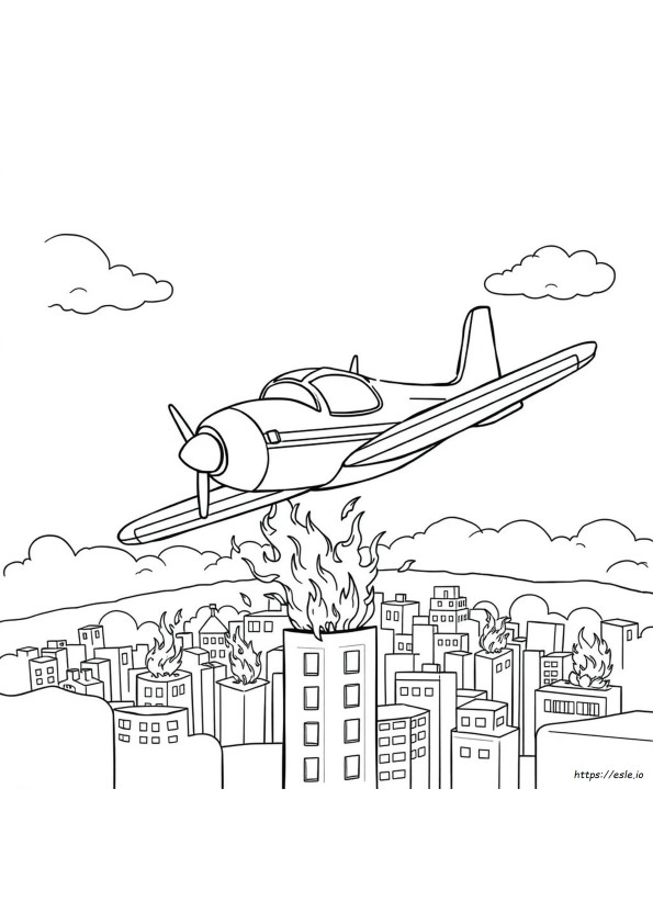 Coloriages Avions De Pompiers Et De Secours À Imprimer