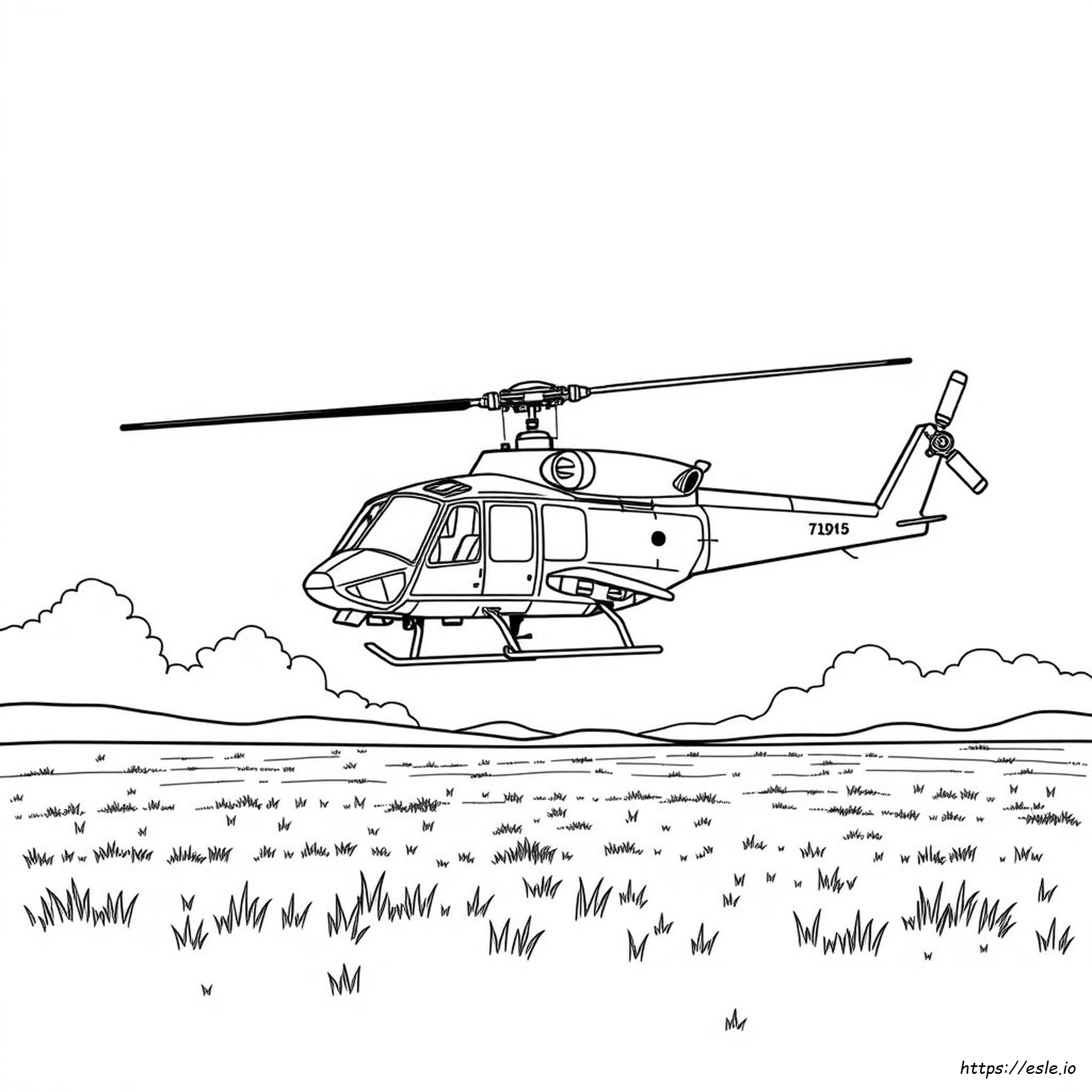 Printable Helicopter Coloring Pages