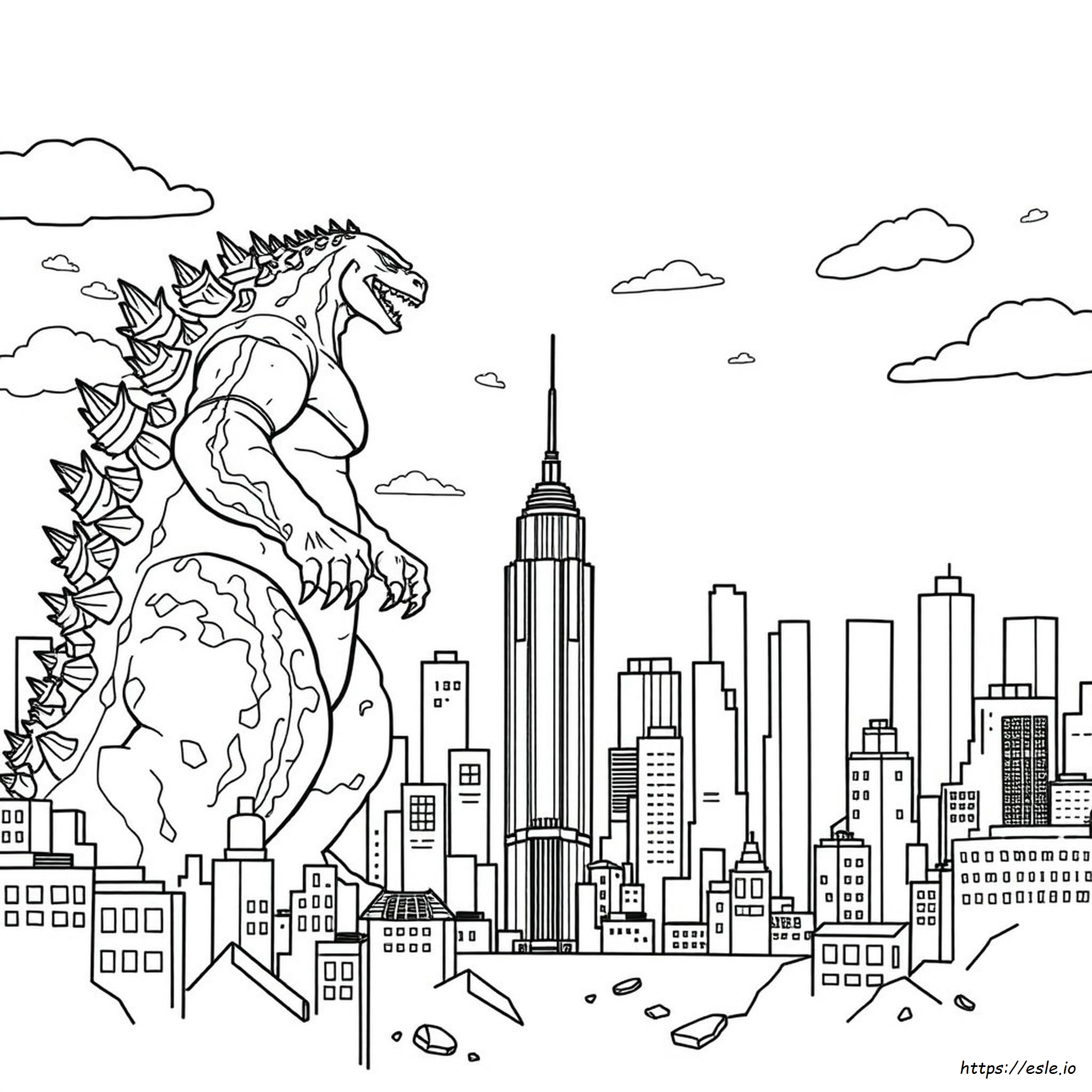 Godzilla X Kong Coloring Page