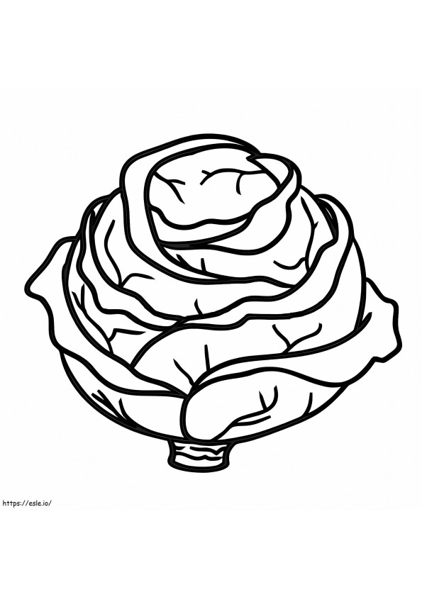 Plain Cabbage coloring page
