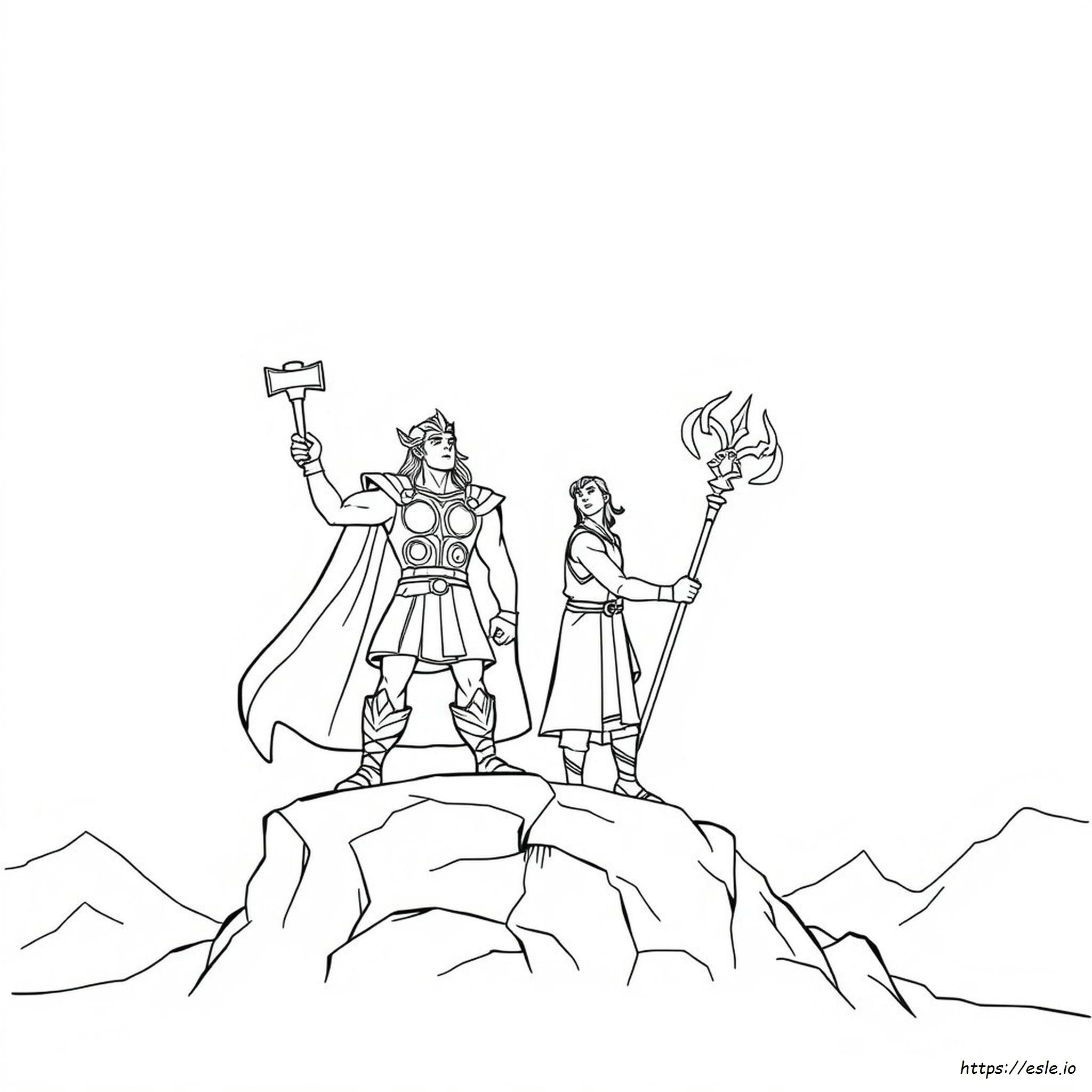 Thor And Loki Coloring Pages