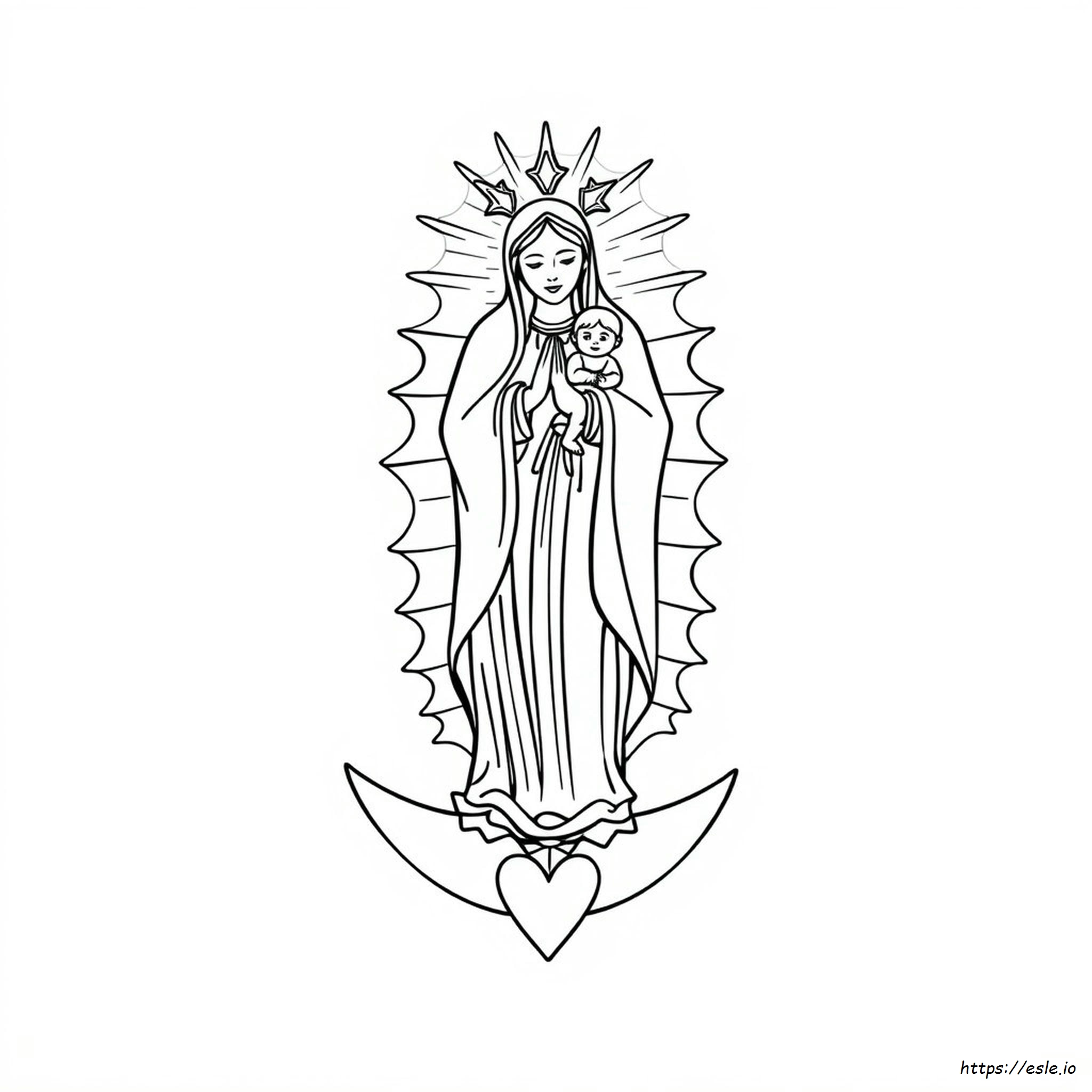 Printable Our Lady Of Guadalupe Coloring Page