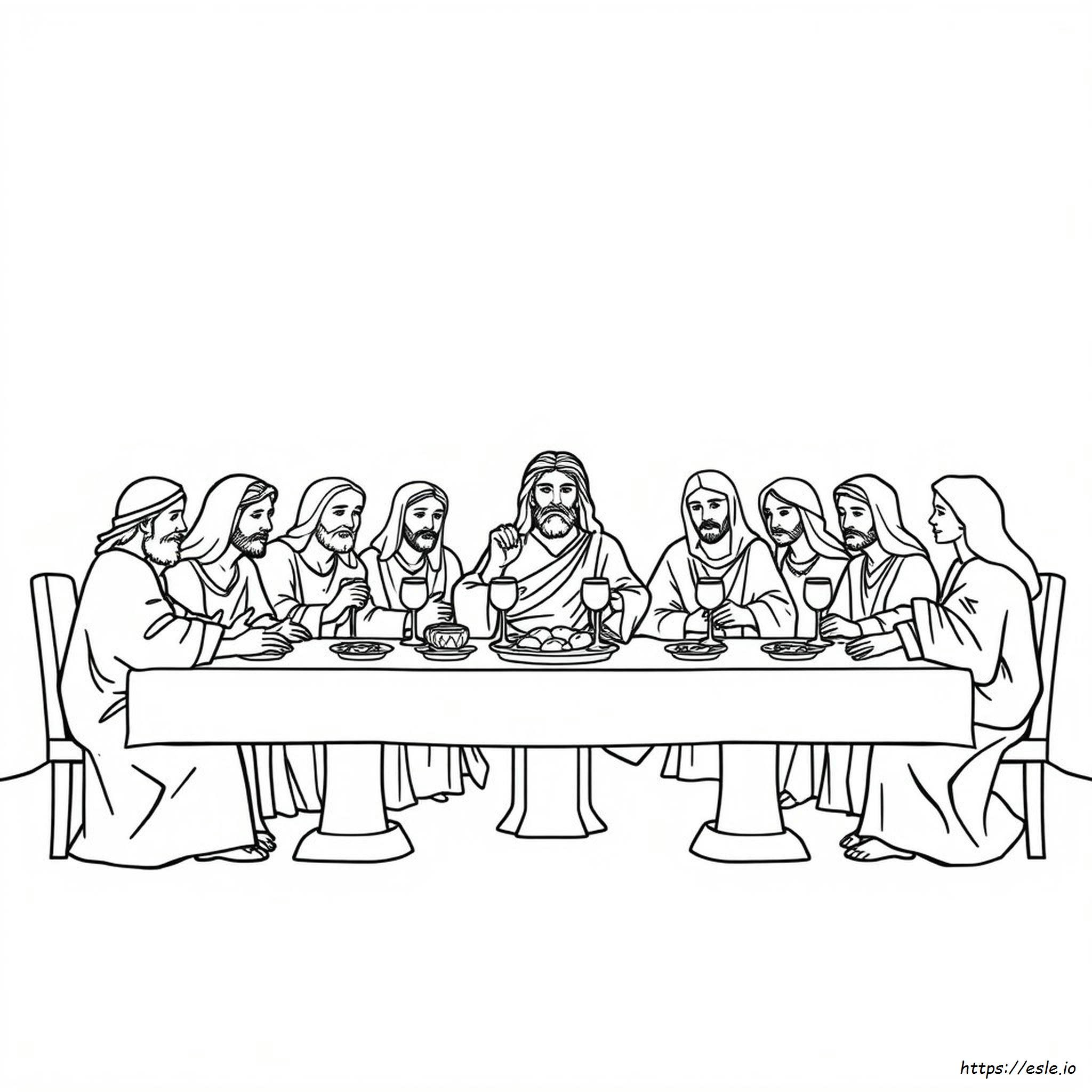 Catholic Last Supper Coloring Page
