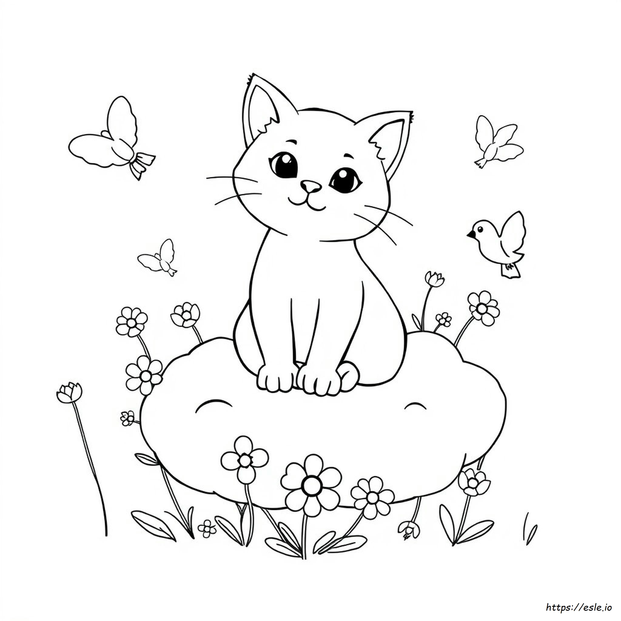 Printable Cute Cat Coloring Pages Pdf