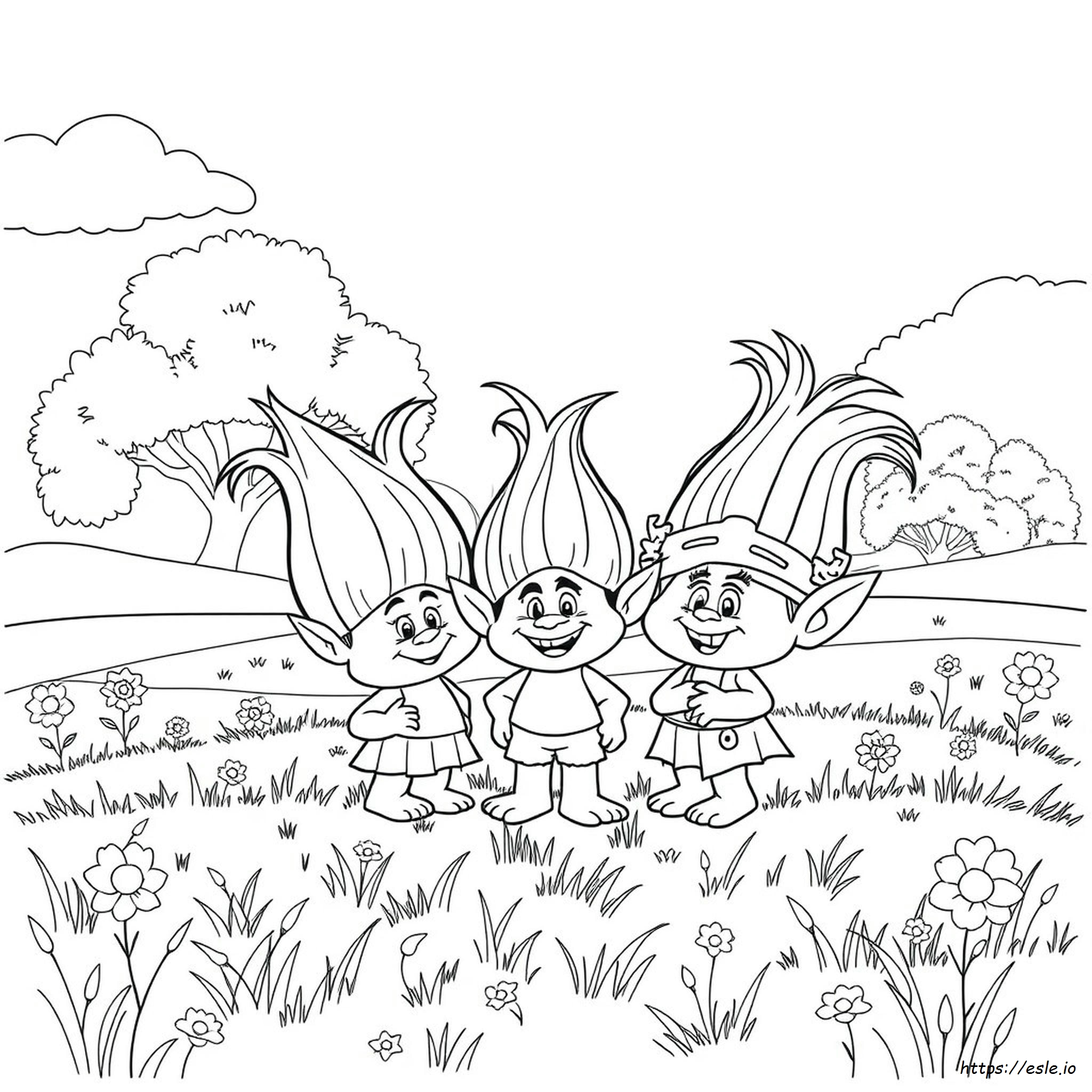 Full Page Trolls Coloring Pages