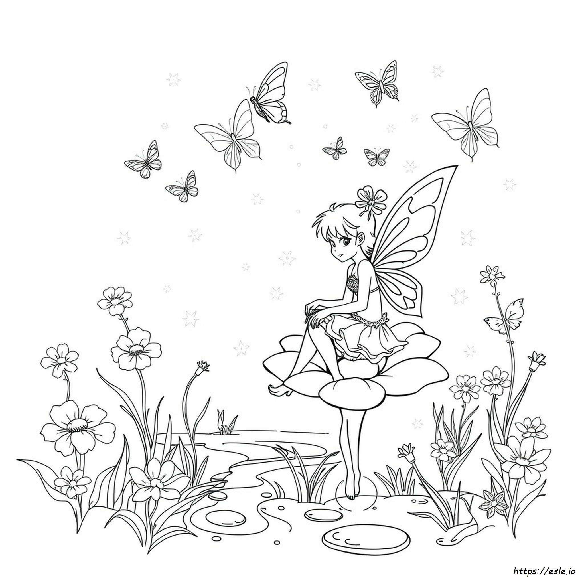 Detailed Fairy Coloring Pages