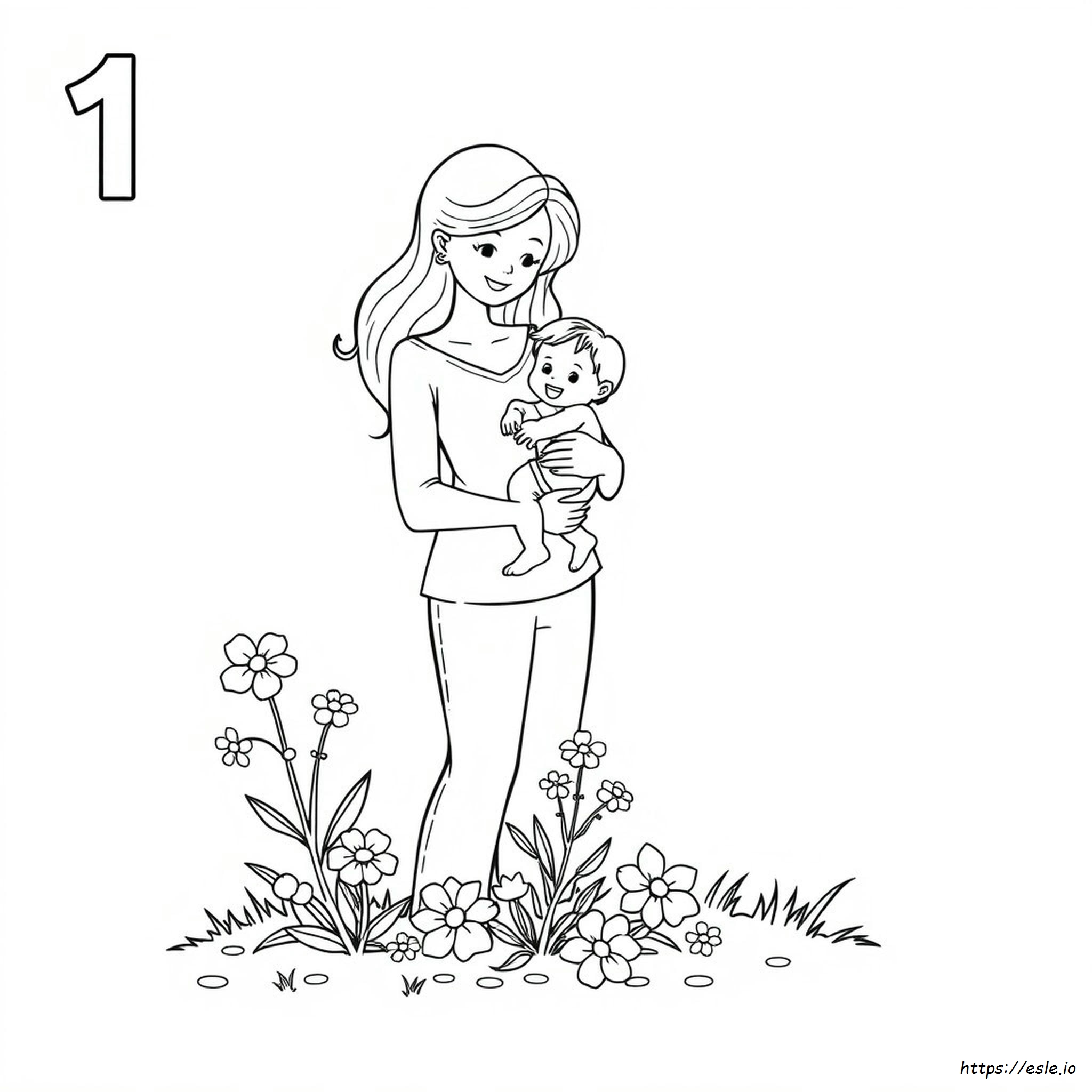Nummer 1 Mama Kleurplaten kleurplaat