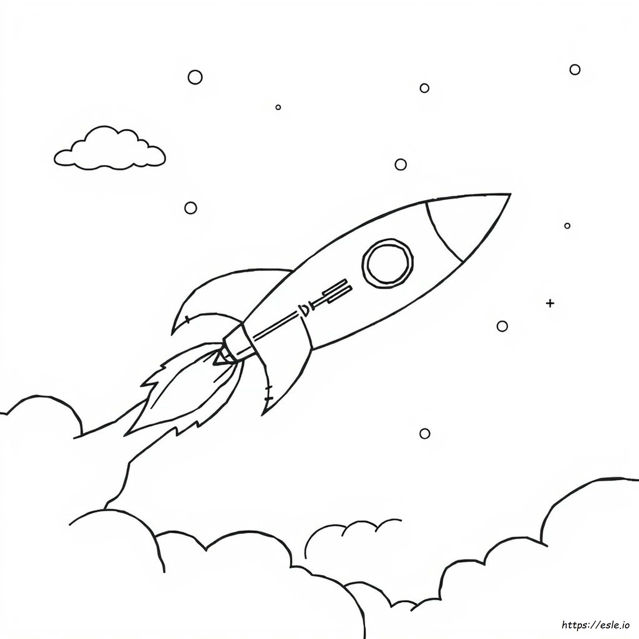 Coloriage Fusée