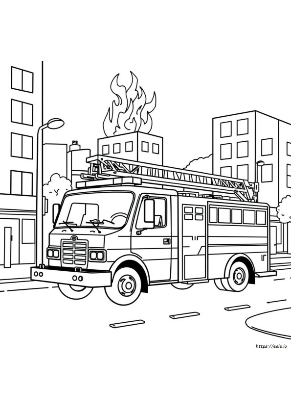 Kostenlose Feuerwehrauto Ausmalbilder Zum Ausdrucken