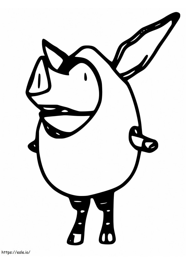 Olivia The Pig 4 coloring page