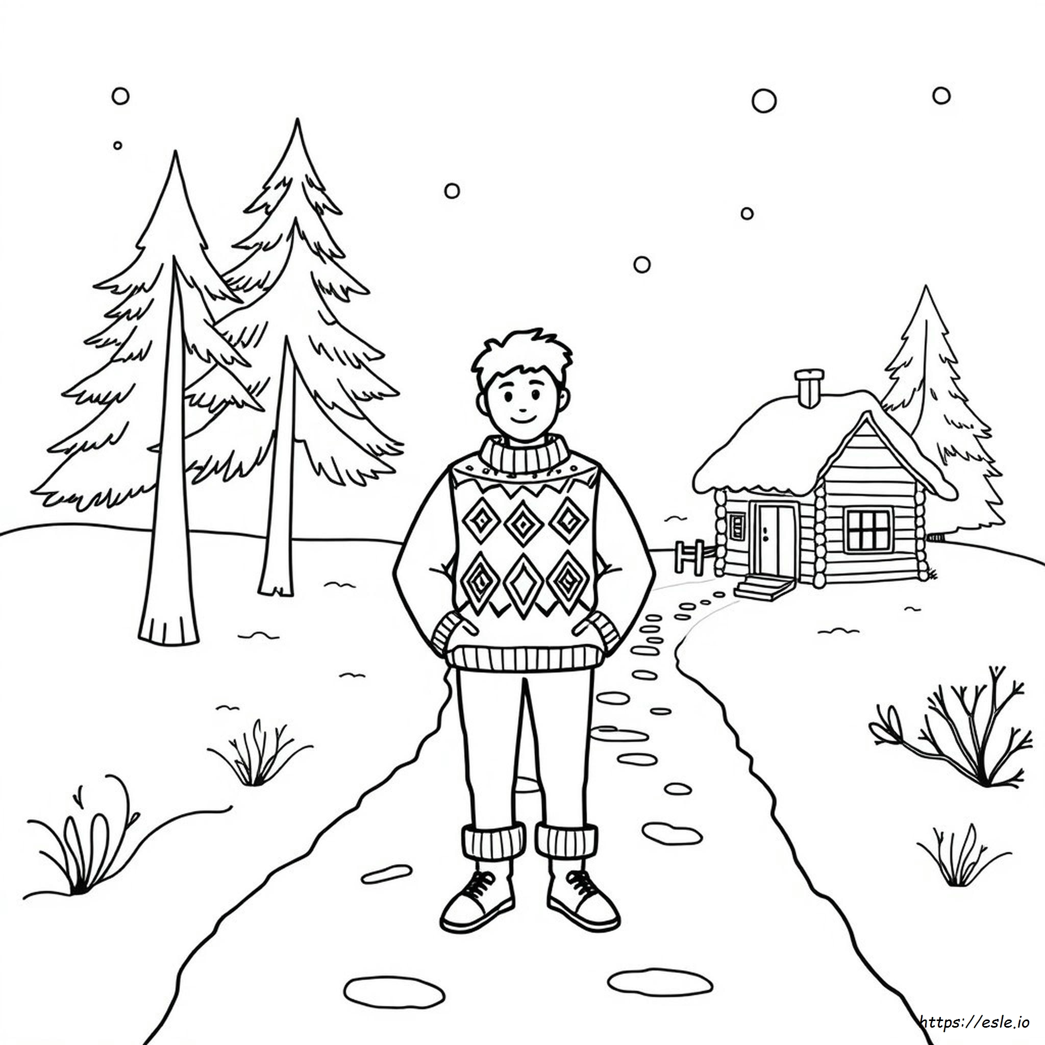 Sweater Coloring Page Printable