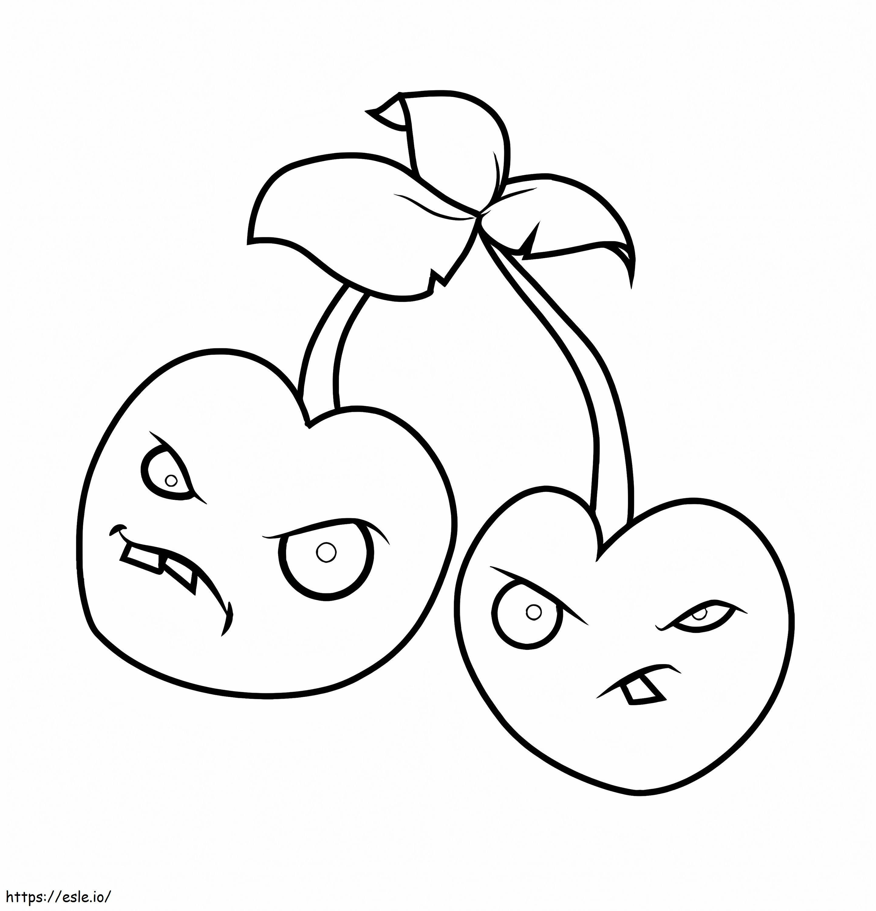 Two Plant And Zombie Chili Peppers coloring page