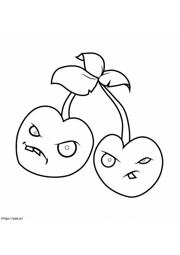 Two Plant And Zombie Chili Peppers coloring page