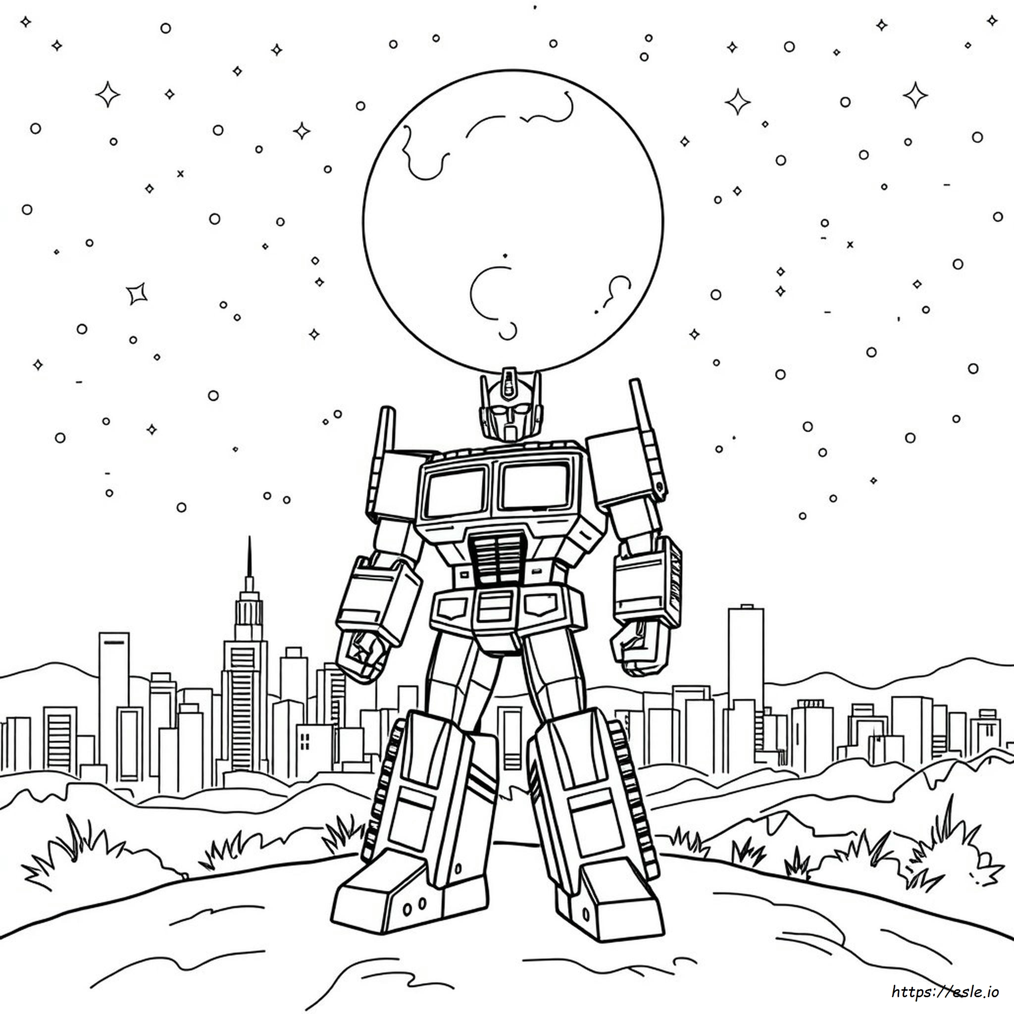 Coloring Sheet Optimus Prime Coloring Page