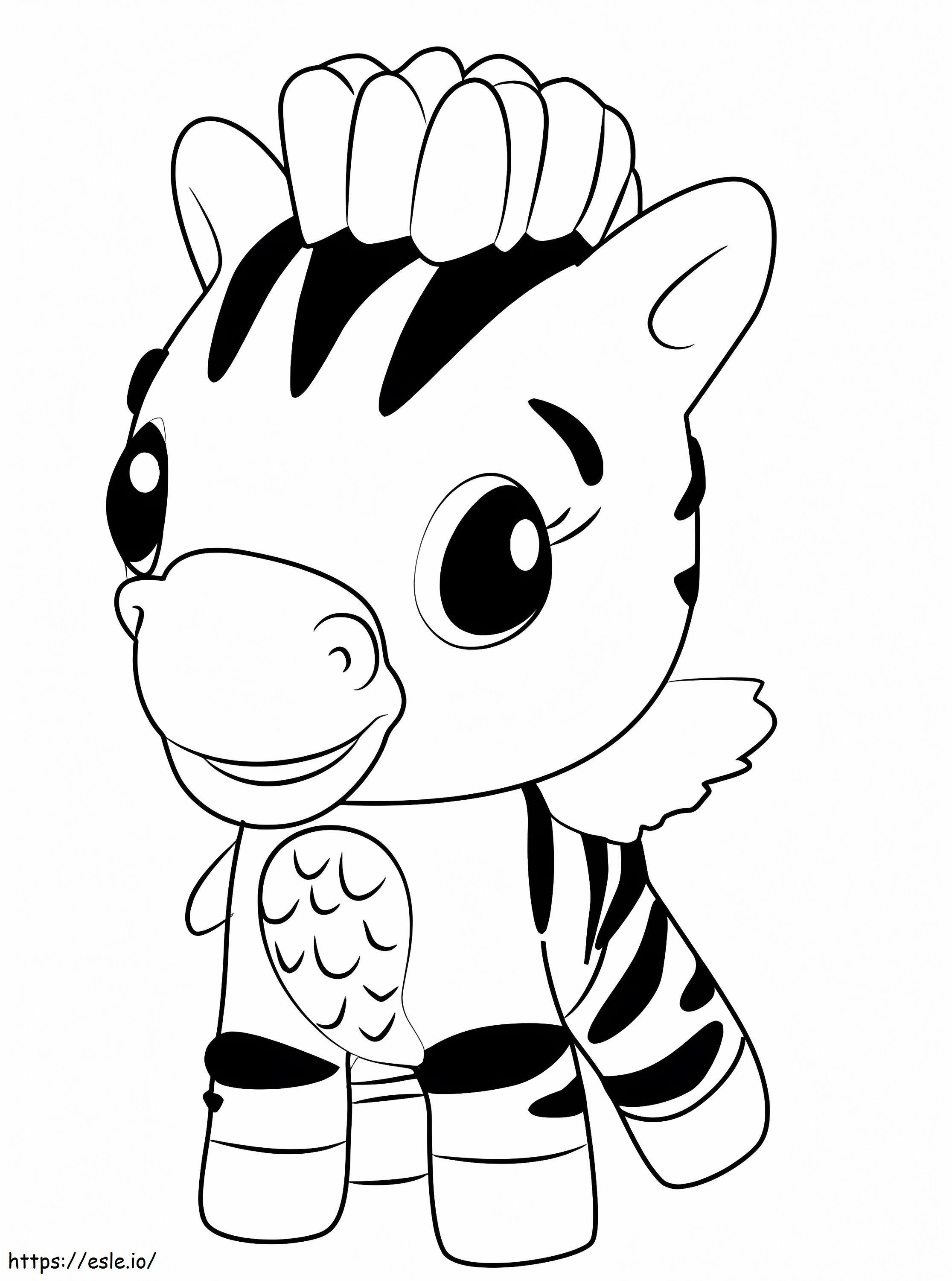 Zebra yang menggemaskan Gambar Mewarnai