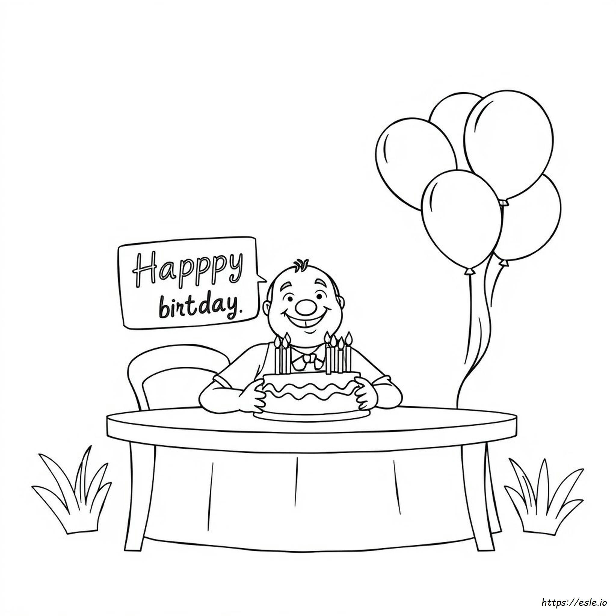 Free Printable Happy Birthday Dad Coloring Pages