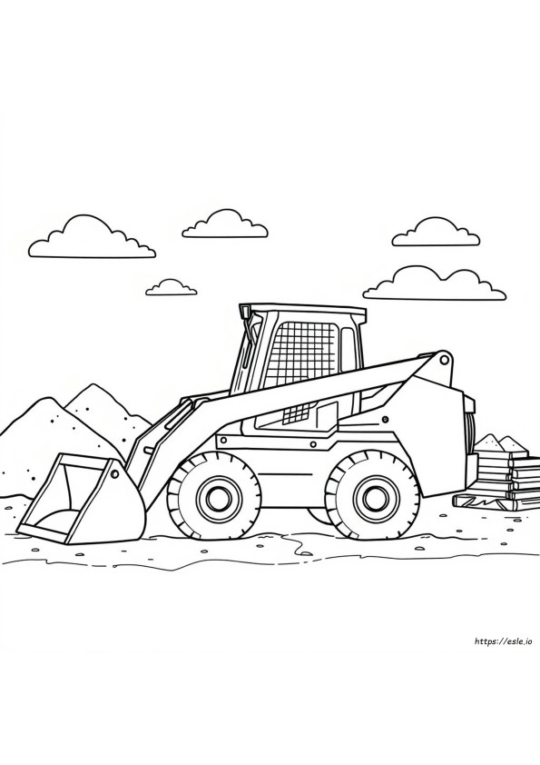 Kolorowanki Ładowarka Skid Steer