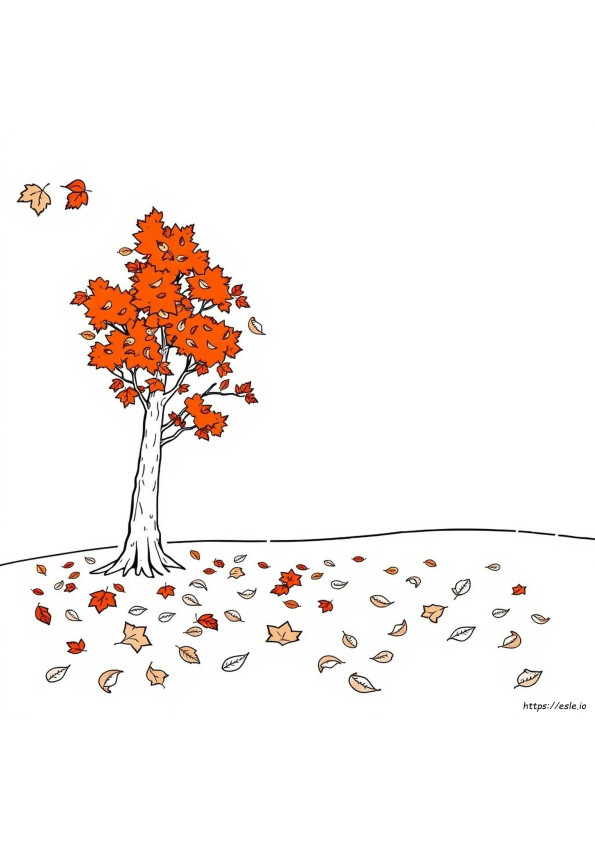 Autumn Leaves To Color Pages