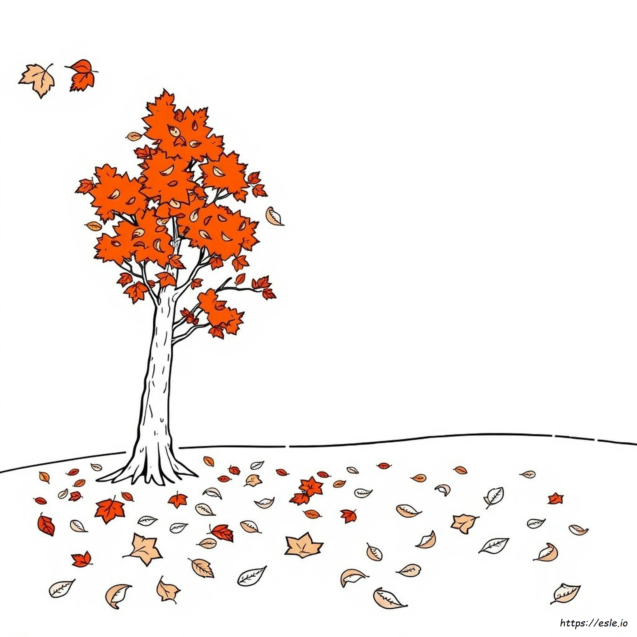 Autumn Leaves To Color Pages