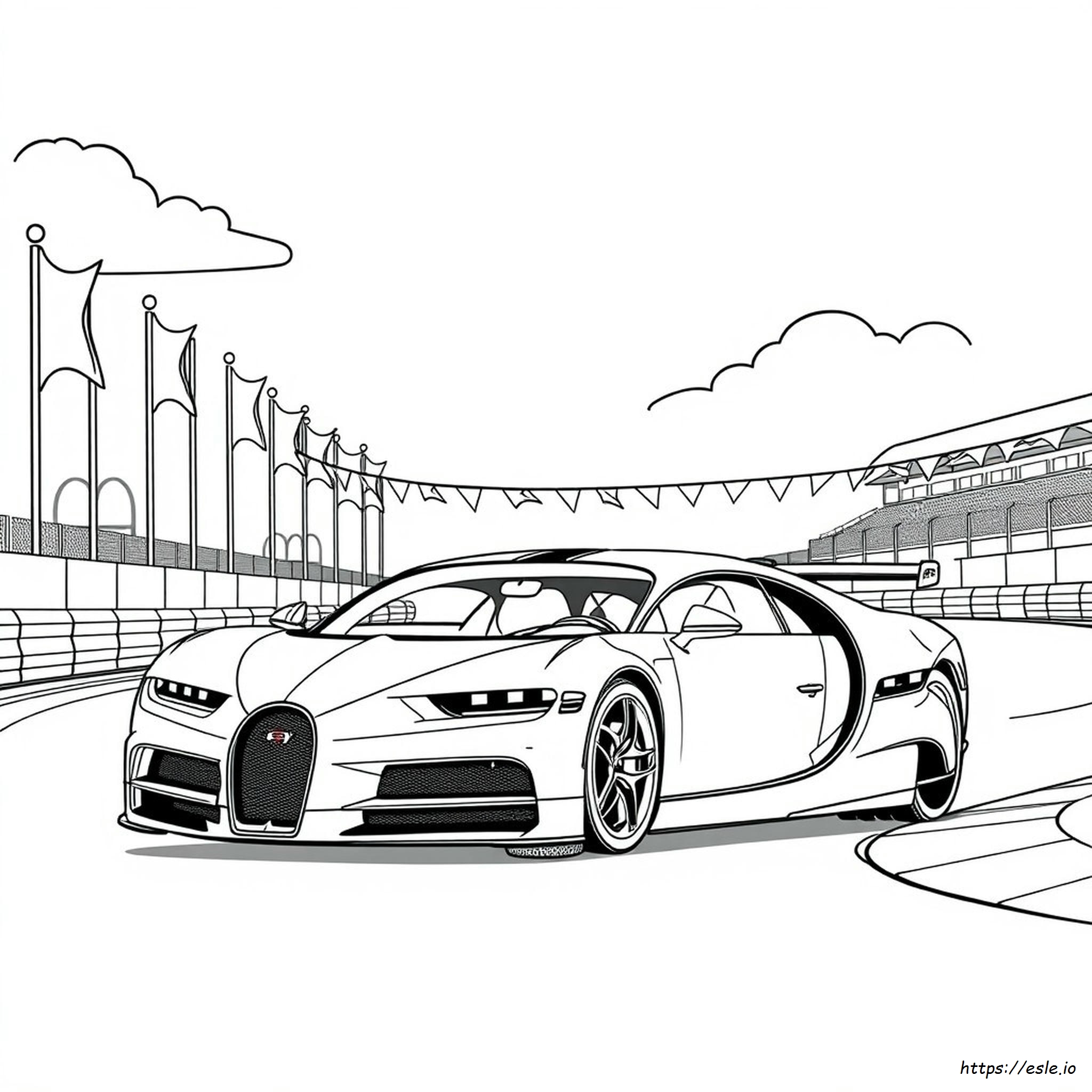 Bugatti Chiron Coloring Page