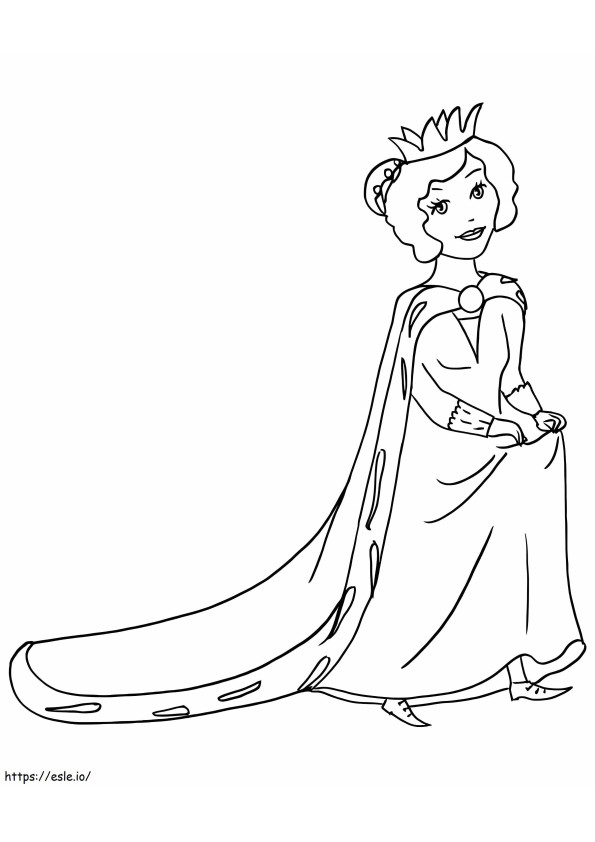 Pretty Queen coloring page